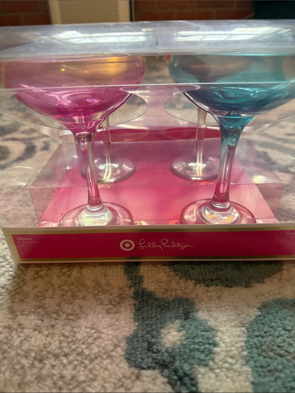 Lilly Pulitzer X Target 4 Stemmed Glass Set